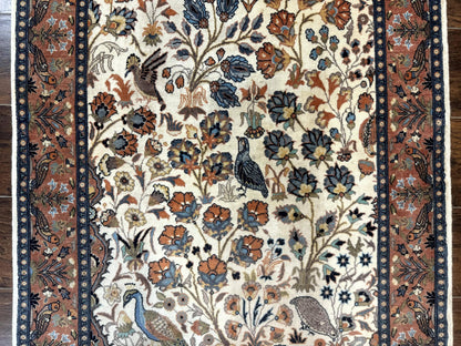 Small Pak Persian Rug 3x5, Peacock Birds Floral - Nuvé