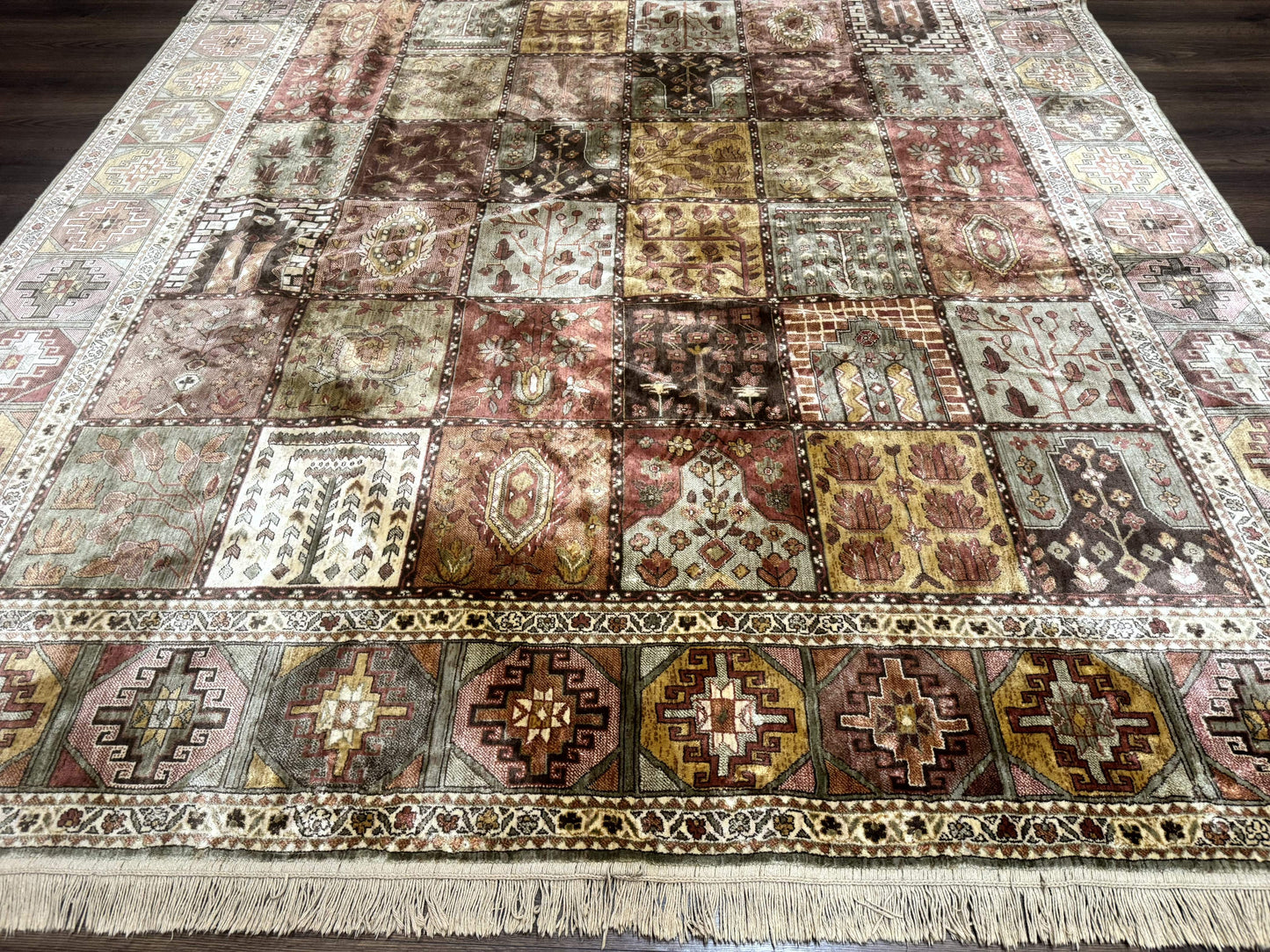 Panel Design Rug 8 x 10.6, Oriental Carpet, Belgium Power Loomed Rug - Nuvé
