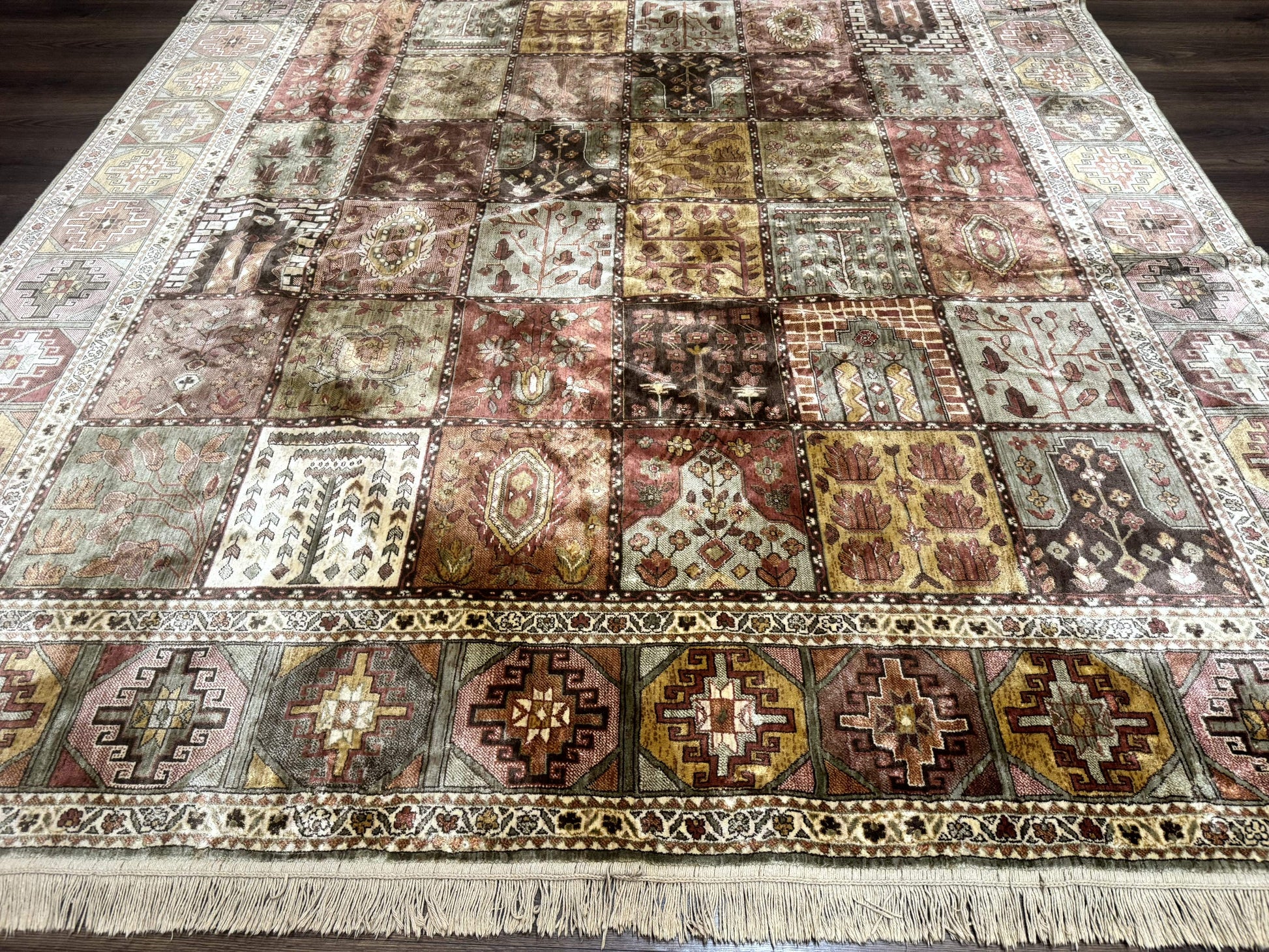 Panel Design Rug 8 x 10.6, Oriental Carpet, Belgium Power Loomed Rug - Nuvé