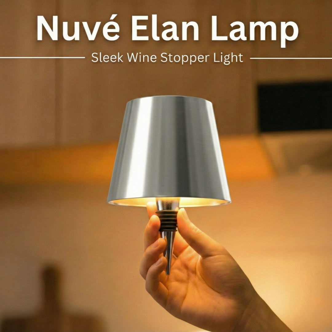 Nuvé® Elan skincare product in a sleek white bottle with a pump dispenser, displayed against a light background.