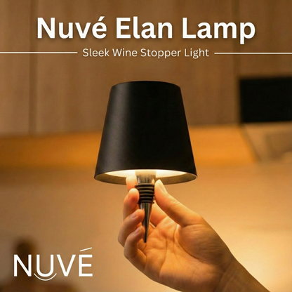 Nuvé® Elan skincare device with sleek white design and digital display, used for facial cleansing and skin rejuvenation.