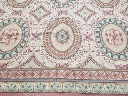 New Needlepoint Rug, 6x9 Needlepoint Carpet, Flatweave Rug, Vicotorian French European English Decor, Elegant Rug for Living Room, Handmade - Nuvé