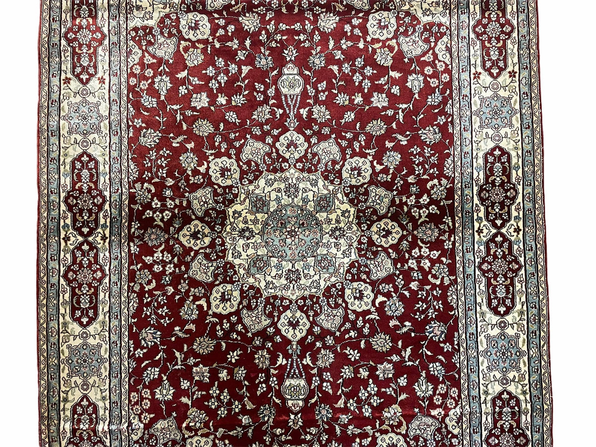 4' X 6' Vintage Fine Handmade Chinese Oriental Silk Rug 400 KPSI Wow