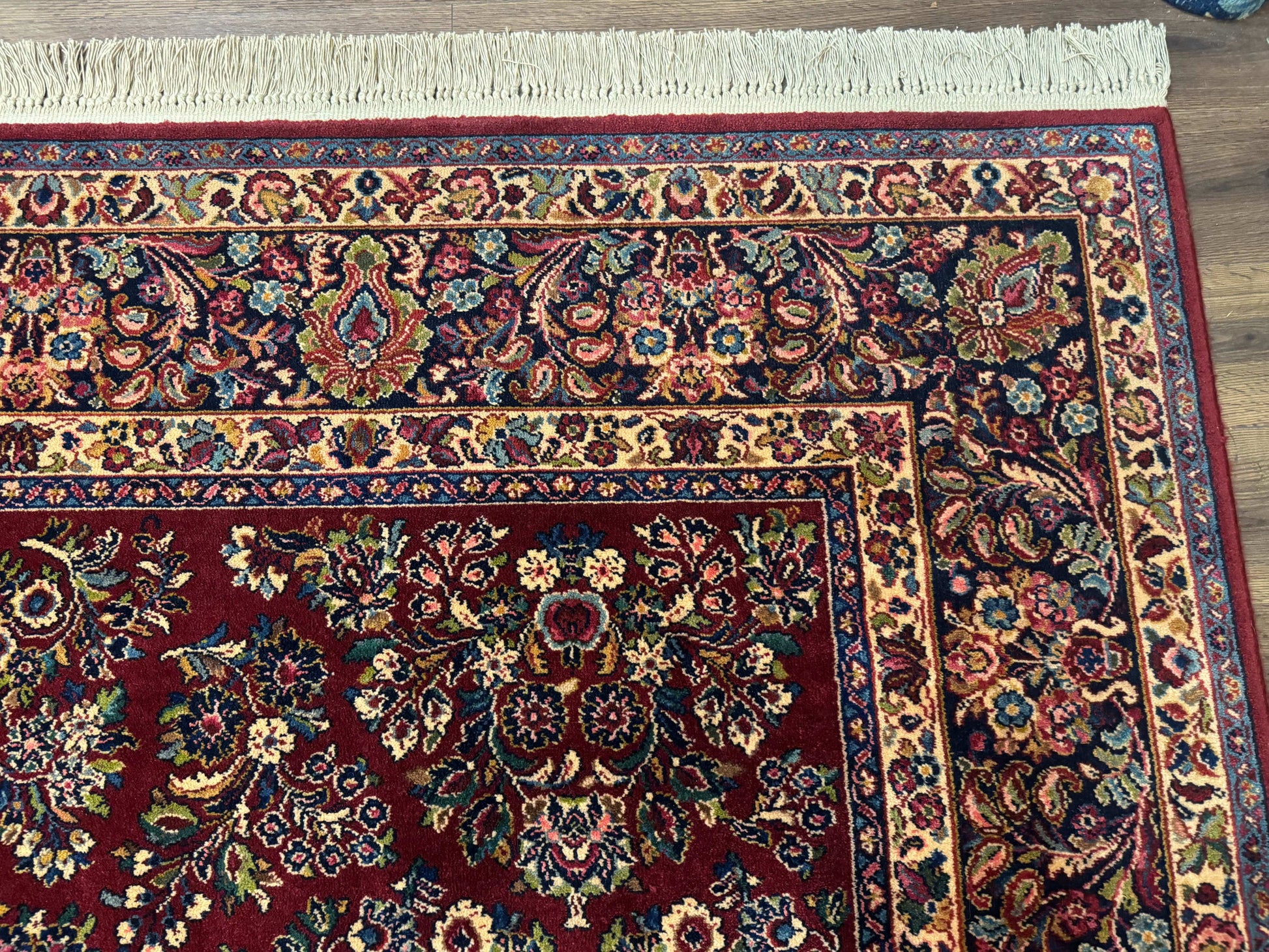10x14 Karastan Rug Red Sarouk #785, Wool Original 700 Series - Nuvé