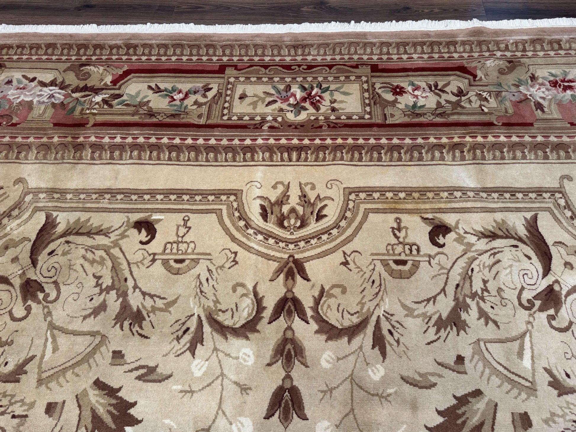 Palace Size Aubusson Rug 12x18, Extra Large, French European Carpet, Soft Wool Pile, Elegant - Nuvé