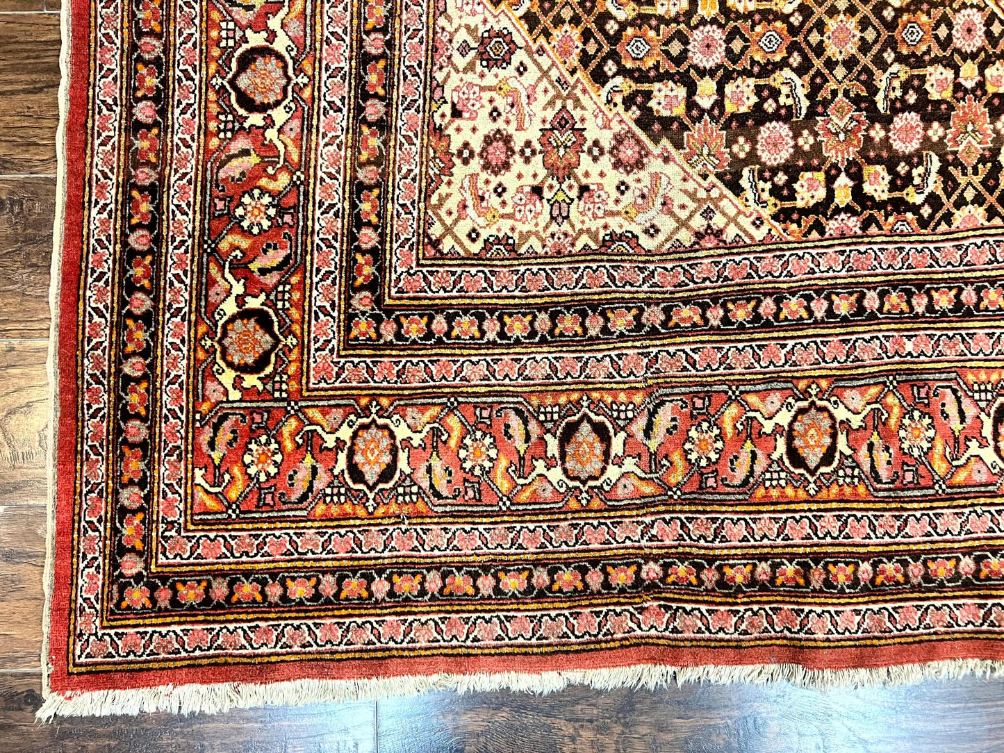 Rare Antique Persian Tabriz Rug 9x12, Red, Handmade, Wool - Nuvé