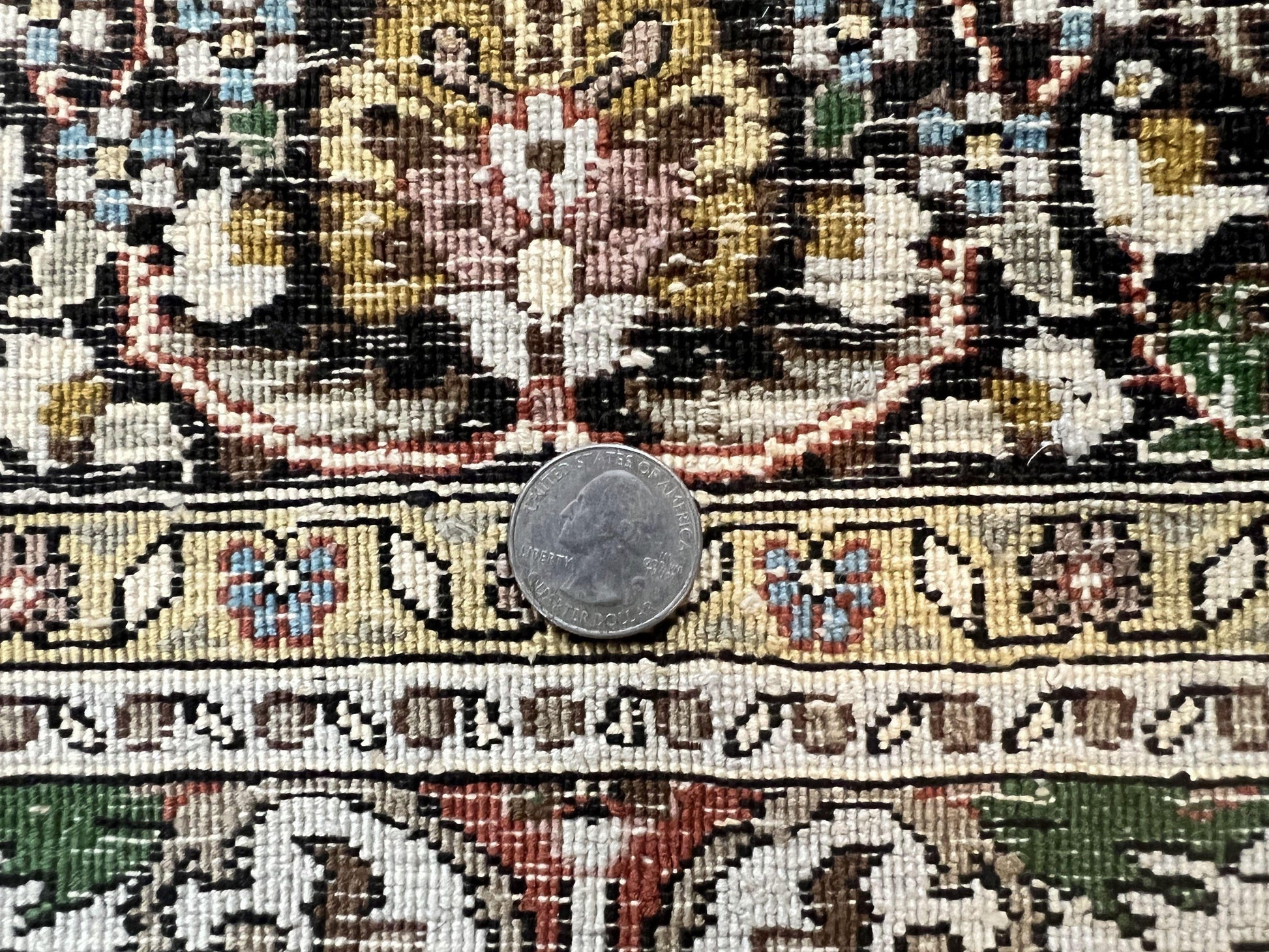 Turkish Kayseri Silk Rug 3x5, Tree of Life Silk Oriental Carpet, Birds Persian Vase Design, Hand Knotted Vintage Fine Rug, 340 KPSI - Nuvé