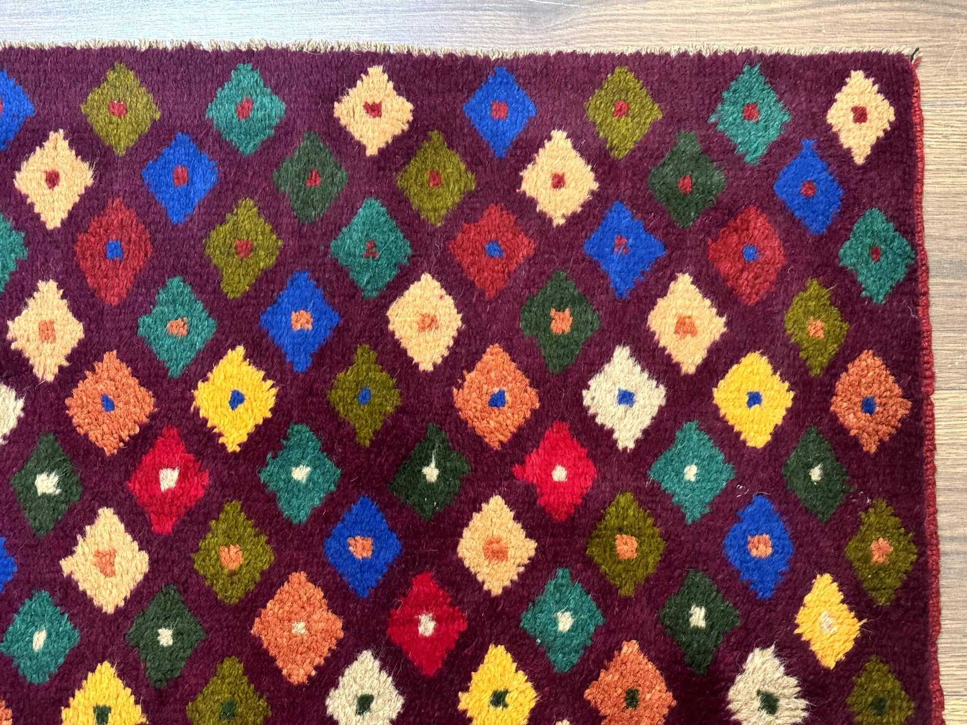 Balouch Rug 3x5, Afghan Rug, Purple-Maroon, Multicolor, Tribal Rug - Nuvé