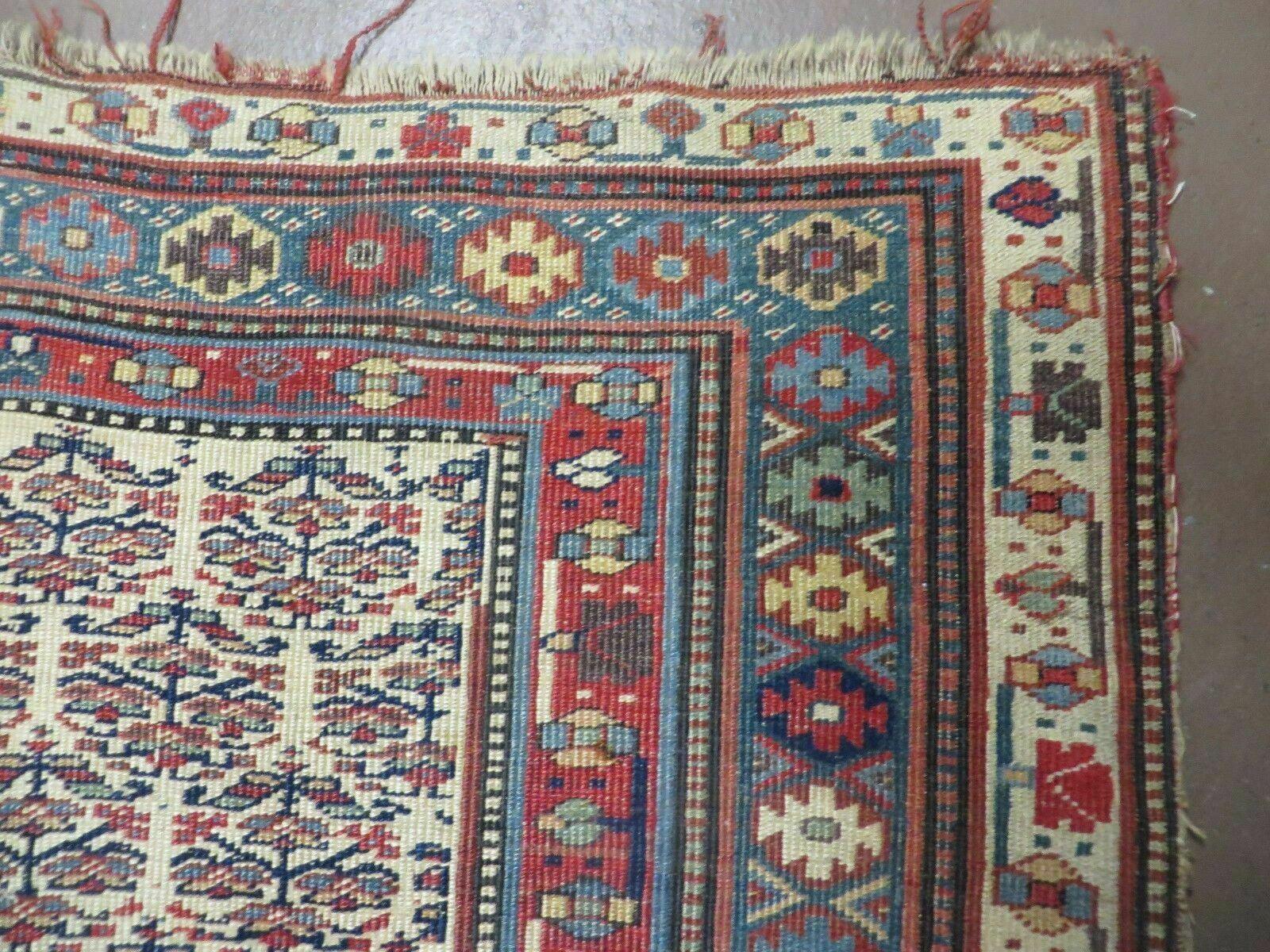 5' X 9' Antique Handmade Caucasian Kuba Wool Rug Veg Dye Runner Nice - Nuvé