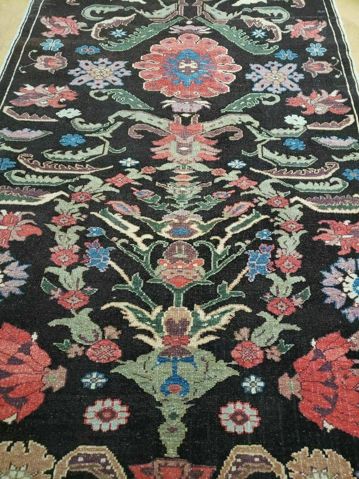 4' 5" X 16' 1" Antique Karabagh Caucasian Rug Handmade Wool Carpet Organic Dye - Nuvé