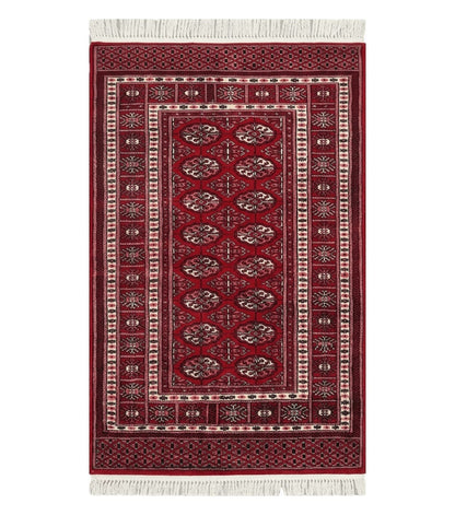 3' X 5' Vintage Fine Handmade Turkoman Bokhara Yamud Rug Carpet Nice