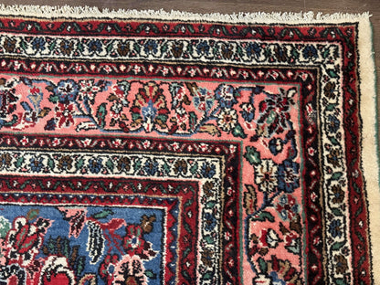 Palace Size Persian Rug 10 x 21 ft, Antique Hamadan Bibikabad Carpet, Handmade Antique Wool Oversized Rug, Ivory, Semi Open Field - Nuvé