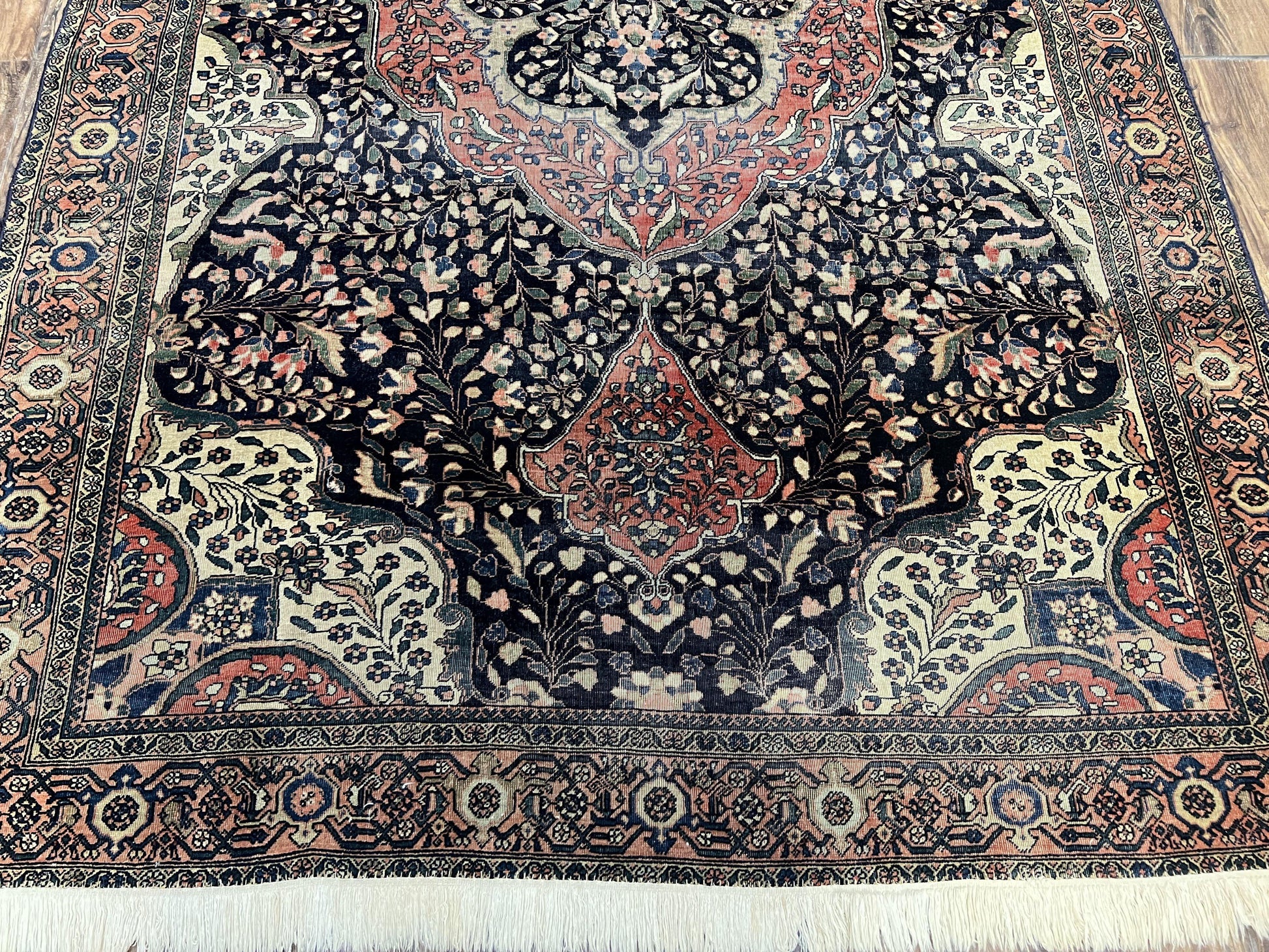 Antique Persian Sarouk Farahan Rug 4x7, Collectible Persian Carpet - Nuvé