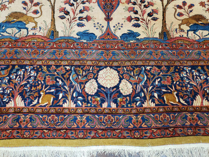 Antique Persian Kashan Tree of Life Rug 10x13 - Nuvé