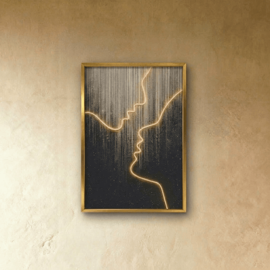 Abstract Love illuminated art by Residence Supply featuring vibrant, colorful abstract heart design with LED lighting.