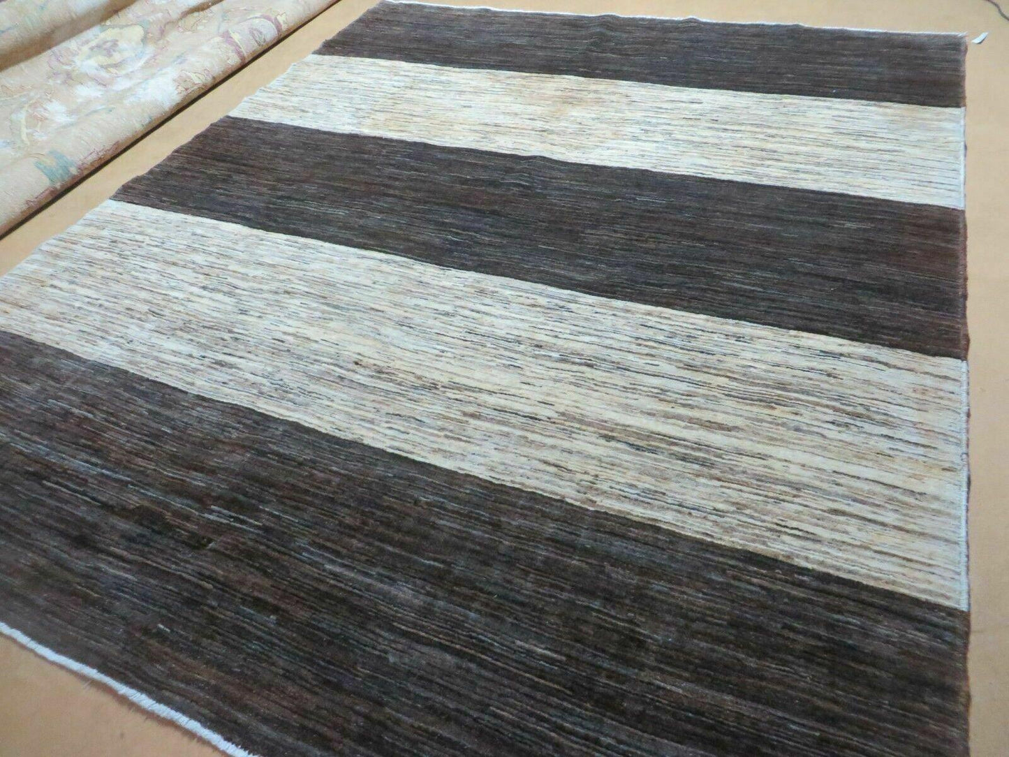 6' 6" X 8' Modern Tibetan Nepal Art Deco Chinese Hand Knotted Wool Rug Nice - Nuvé