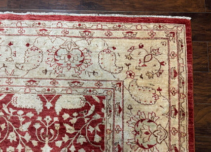 Pakistani Chobi Rug 8x10, Red, Handmade - Nuvé