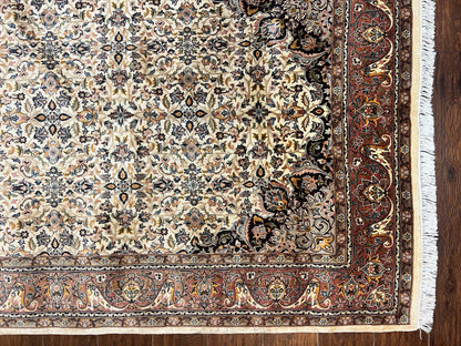 Pak Persian Rug 5x8, Handmade Wool Oriental Carpet, Vintage Rug, Floral Allover, Very Fine 320 KPSI - Nuvé