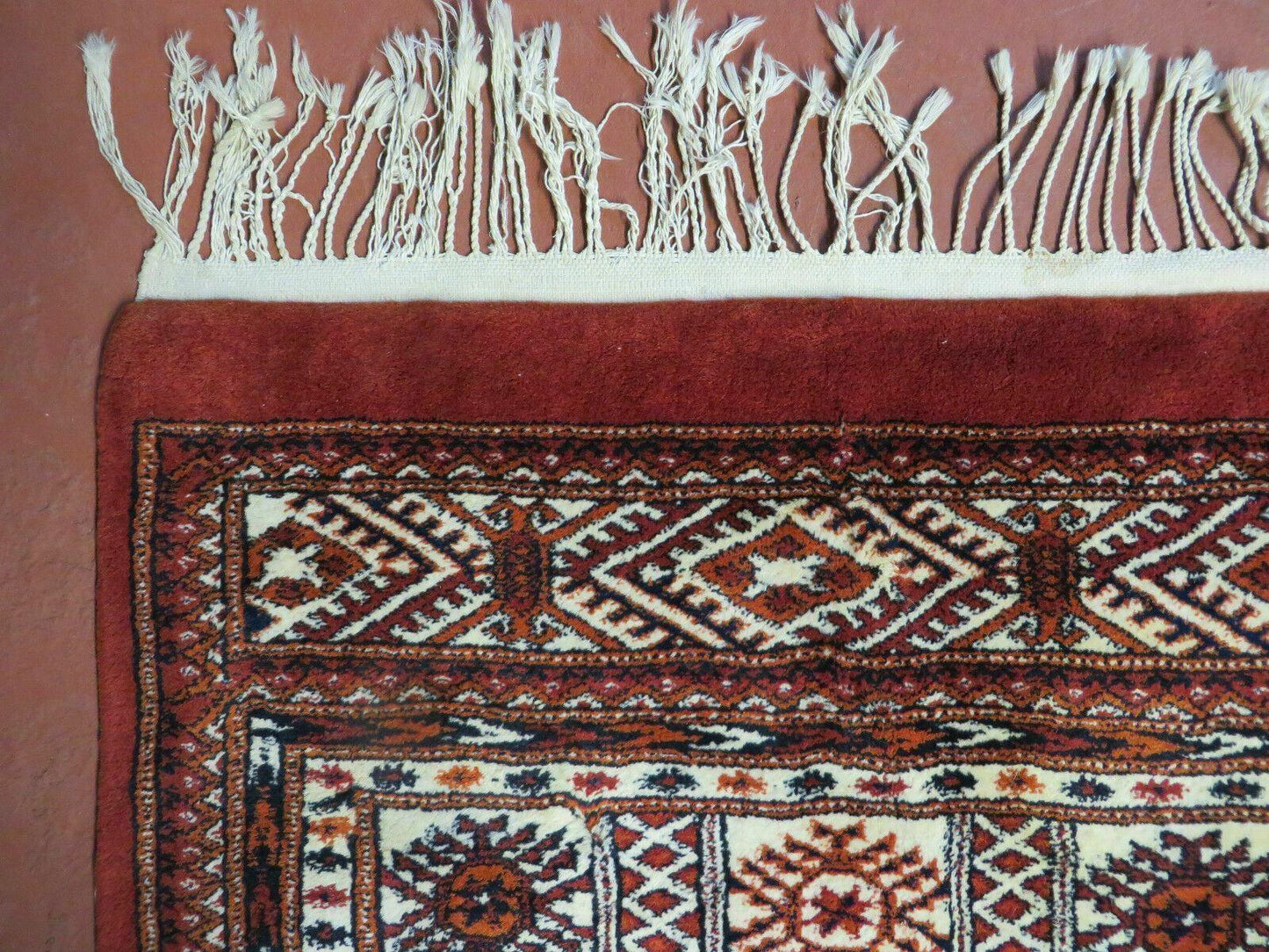 7' X 9' Vintage Handmade Bokhara Turkoman Pakistan Wool Rug Carpet Nice - Nuvé