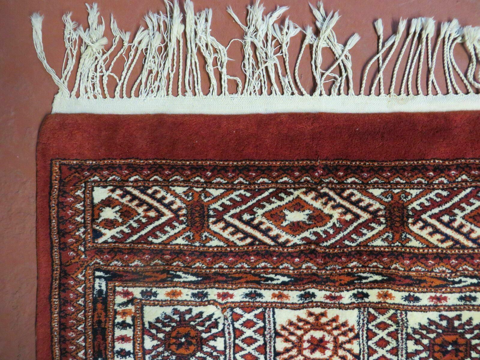 7' X 9' Vintage Handmade Bokhara Turkoman Pakistan Wool Rug Carpet Nice - Nuvé