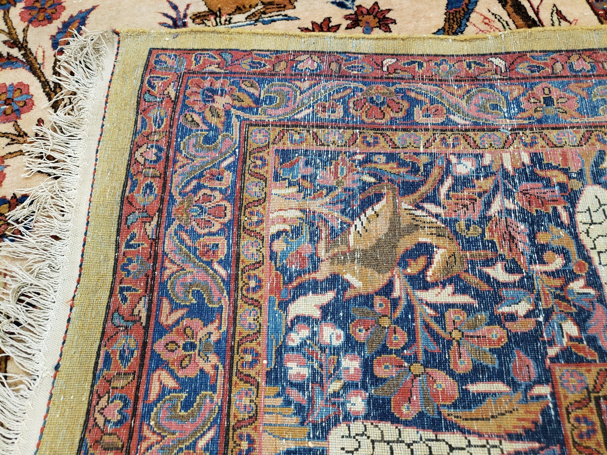Antique Persian Kashan Tree of Life Rug 10x13 - Nuvé