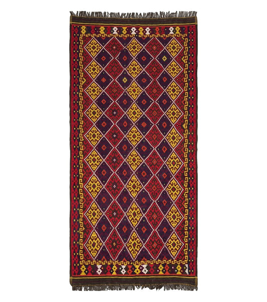 6' X 13' Antique Turkish Kilim Handmade Flat Weave Wool Rug Veg Dye