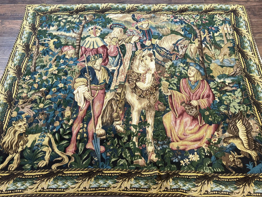 Vintage European Tapestry 5.5 x 8, The Royal Hunt - Nuvé