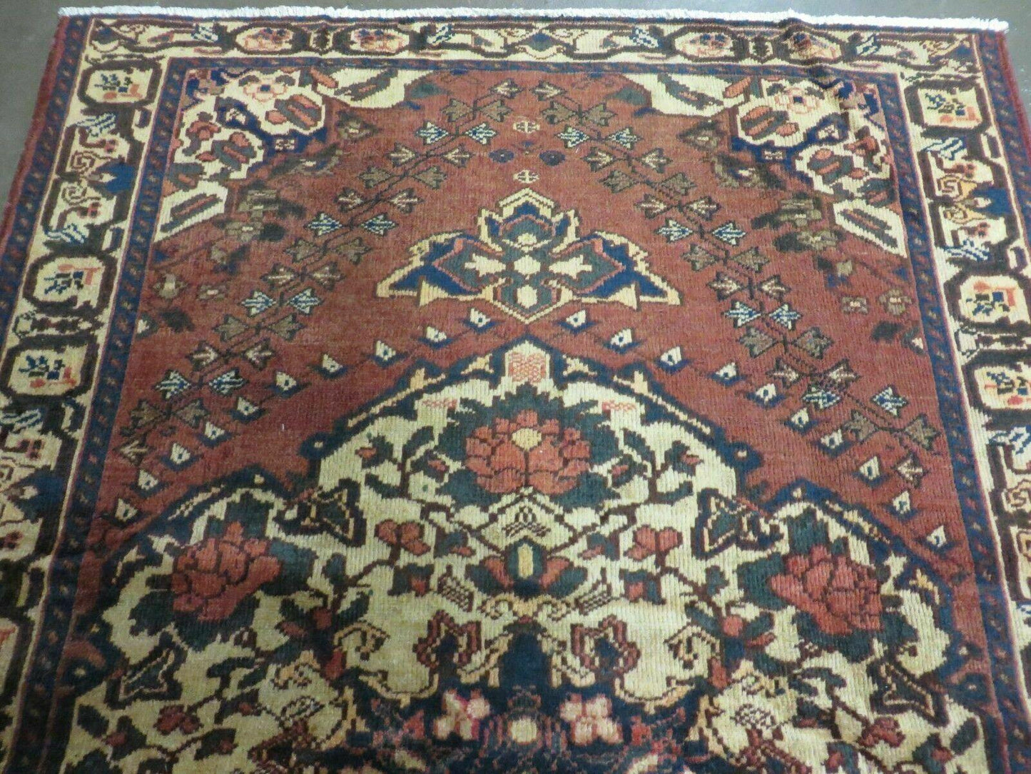 4' X 7' Antique 1920 Handmade Turkish Medallion Wool Rug Veg Dye Nice - Nuvé
