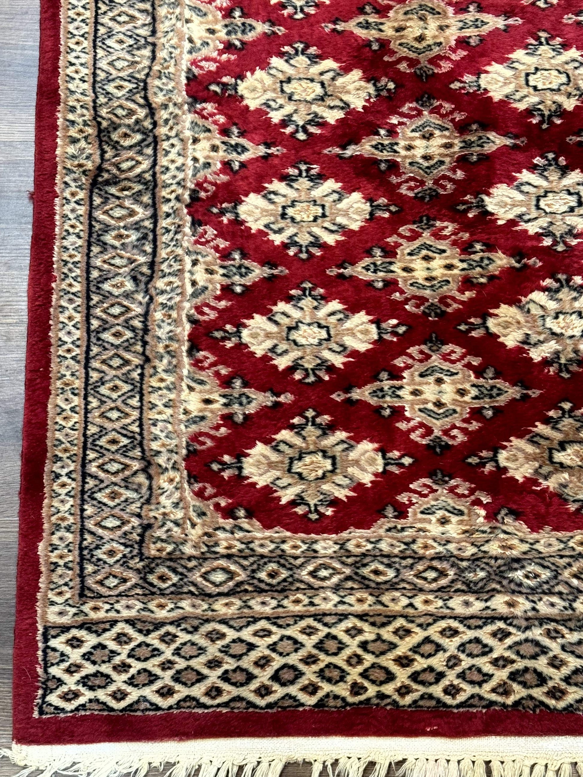 Pakistani Runner Rug 2.8 x 7.6, Red Turkoman Bokhara Runner - Nuvé