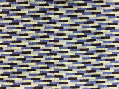 Wide Runner Rug 4.7 x 12, Blue Multicolor Contemporary Wool Power Loomed Rug, Mosiac Design - Nuvé
