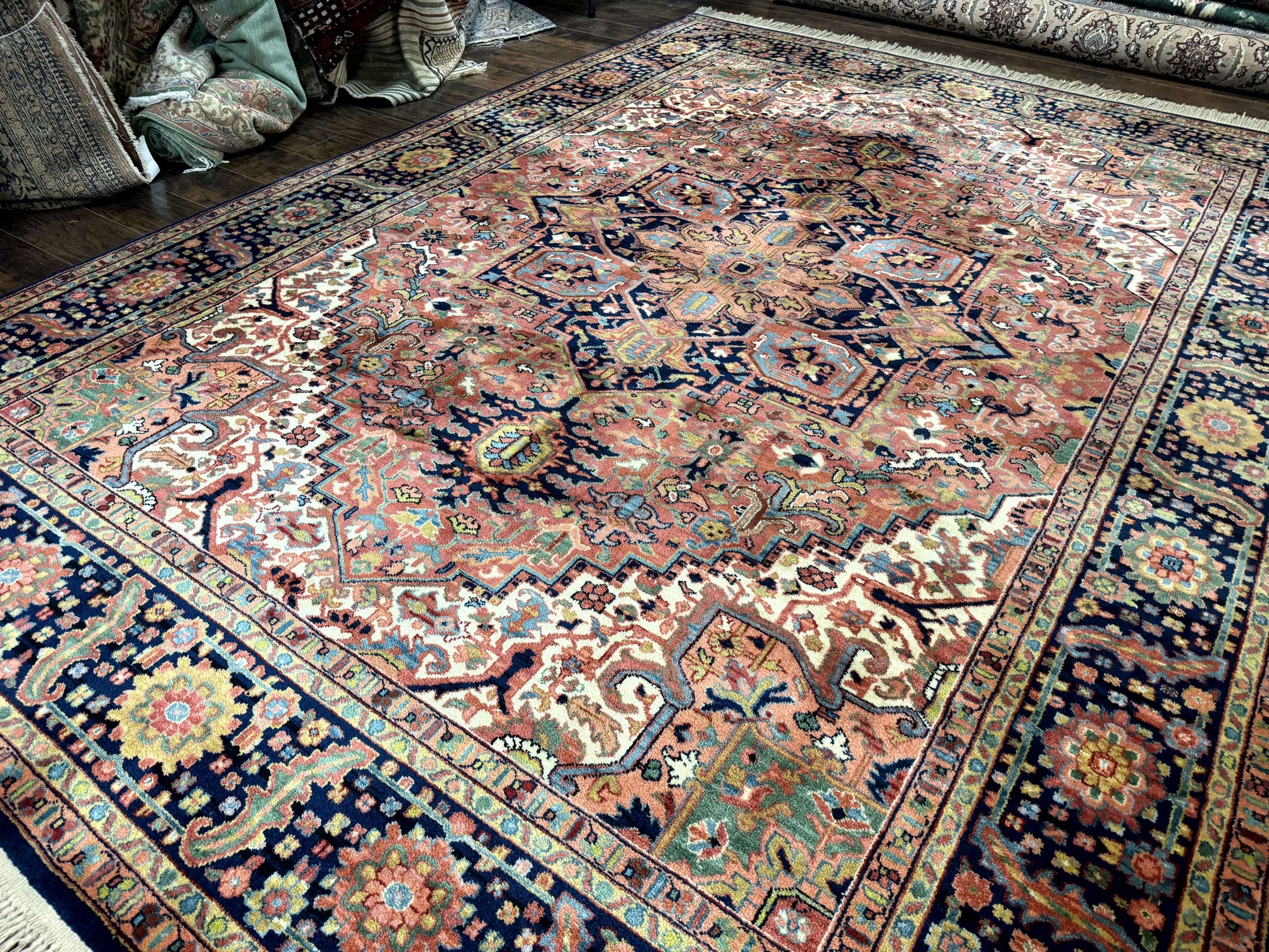 8.8 x 12 Karastan Heriz Rug #726, Vintage Wool Discontinued Carpet, Original 700 Series - Nuvé