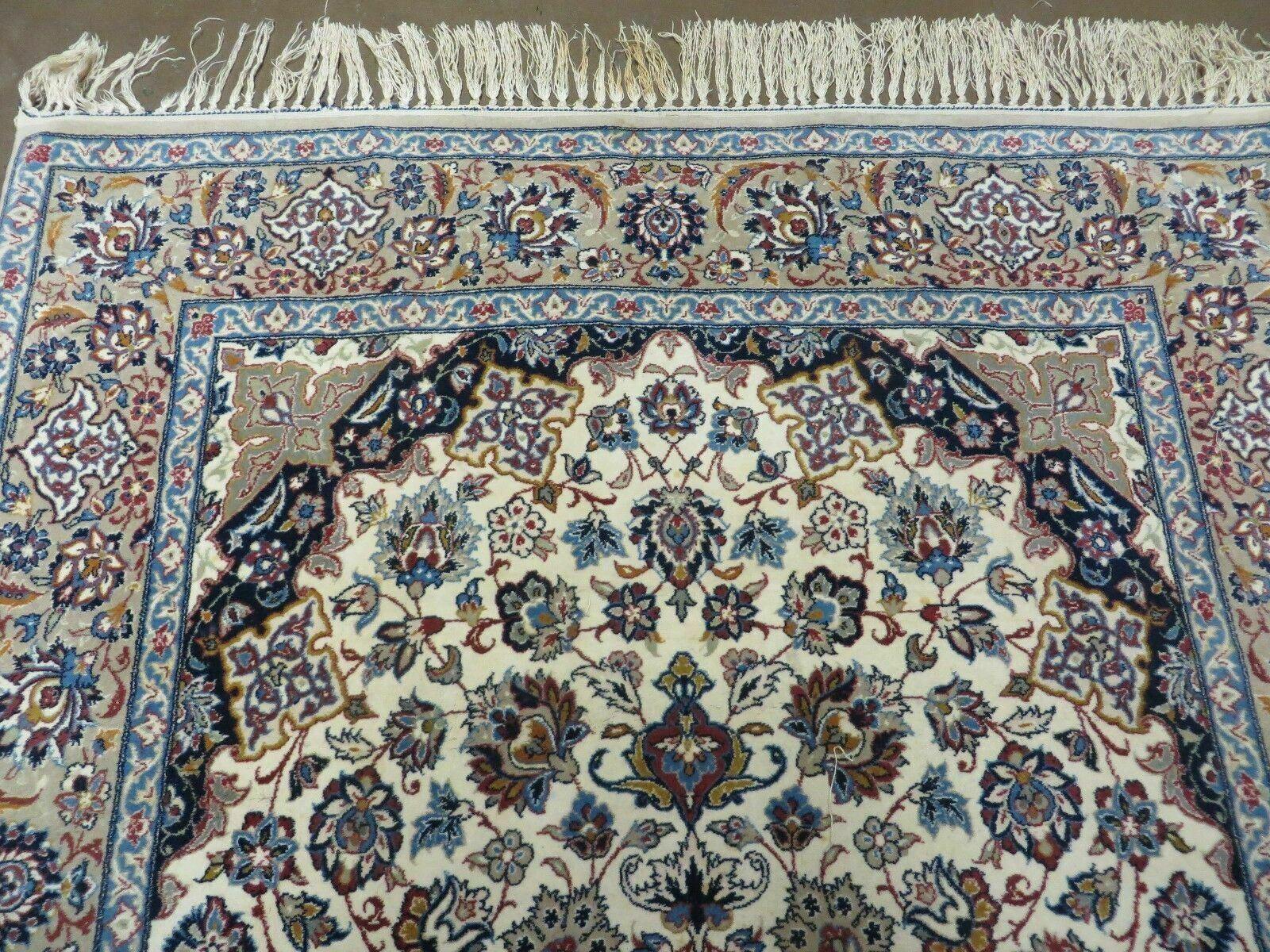 4' X 6' Very Fine Handmade Oriental Wool Silk Accent Rug Hand Knotted Beauty - Nuvé