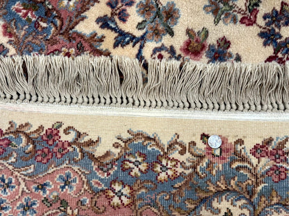 8.8 x 10.6 Karastan Kirman Rug #788, Wool Vintage Discontinued Floral Carpet - Nuvé