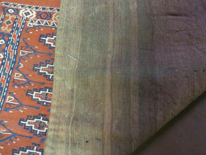 2'8" X 4' Antique Handmade Tribal Wool Rug Pillow Case Yamud Flat Weave Diamond - Nuvé