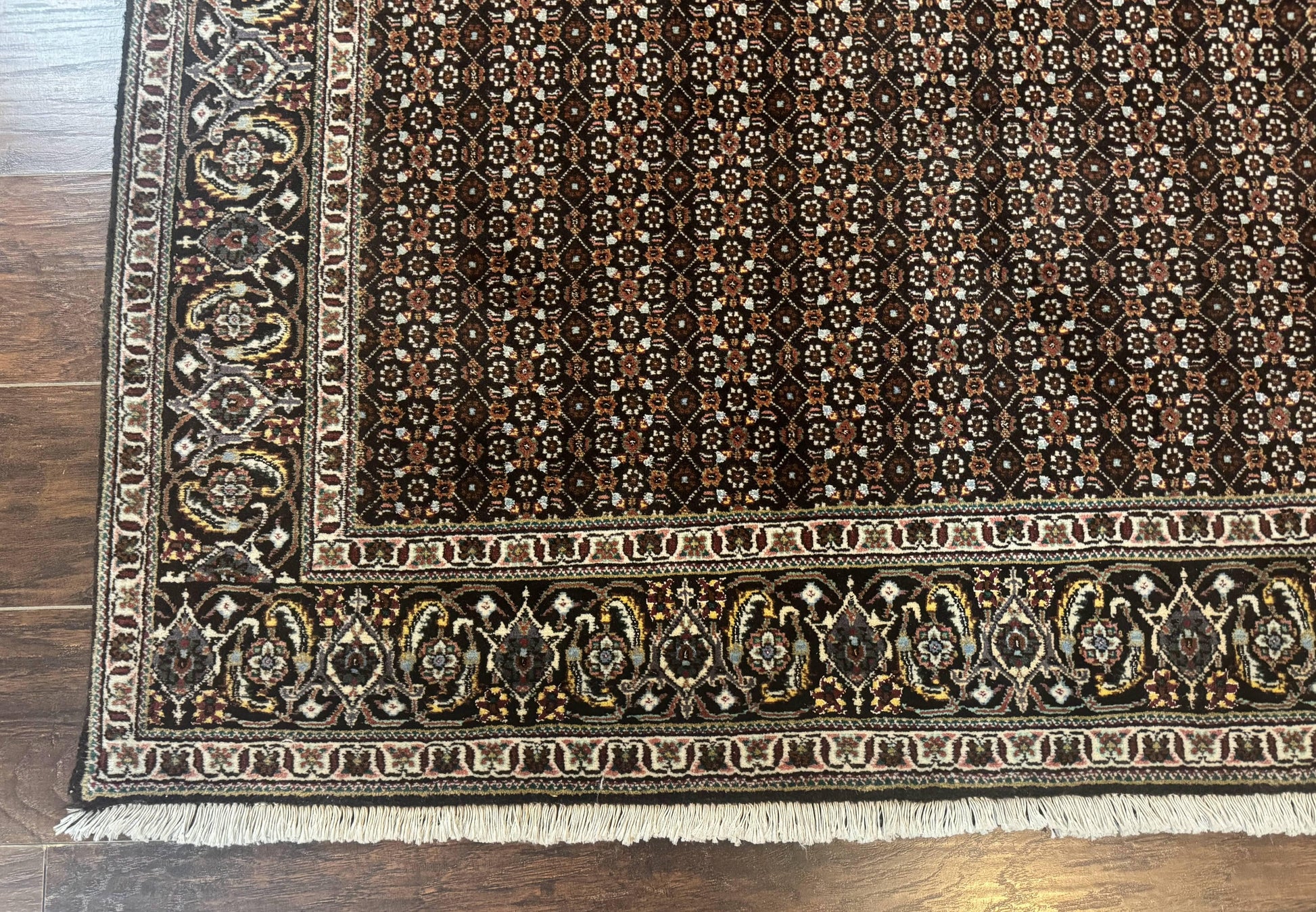 Persian Tabriz Rug 5x7, Black, Allover Pattern - Nuvé