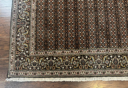 Persian Tabriz Rug 5x7, Black, Allover Pattern - Nuvé