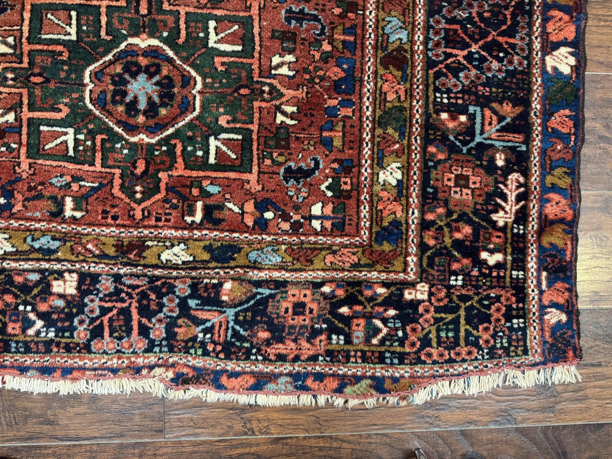 Antique Persian Karajeh Heriz Rug 5x6 - Nuvé