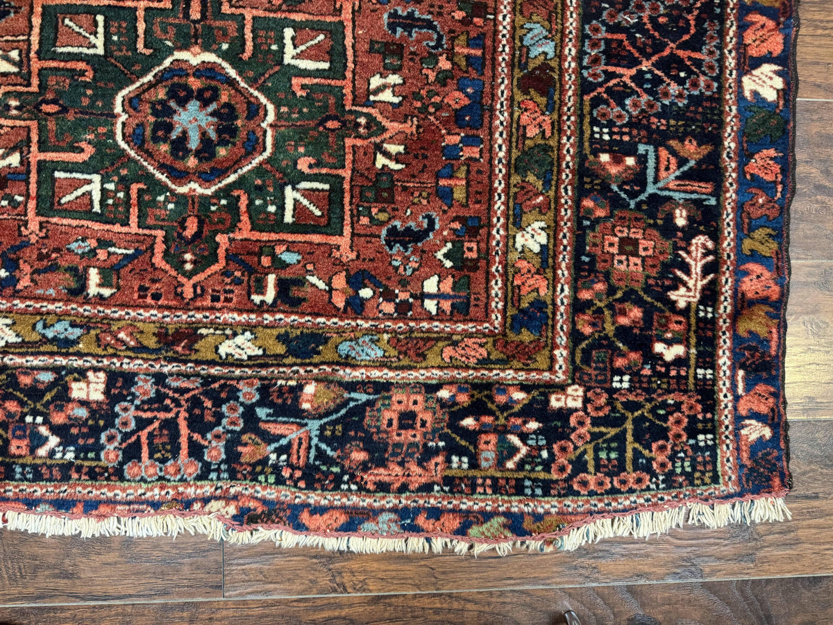 Antique Persian Karajeh Heriz Rug 5x6