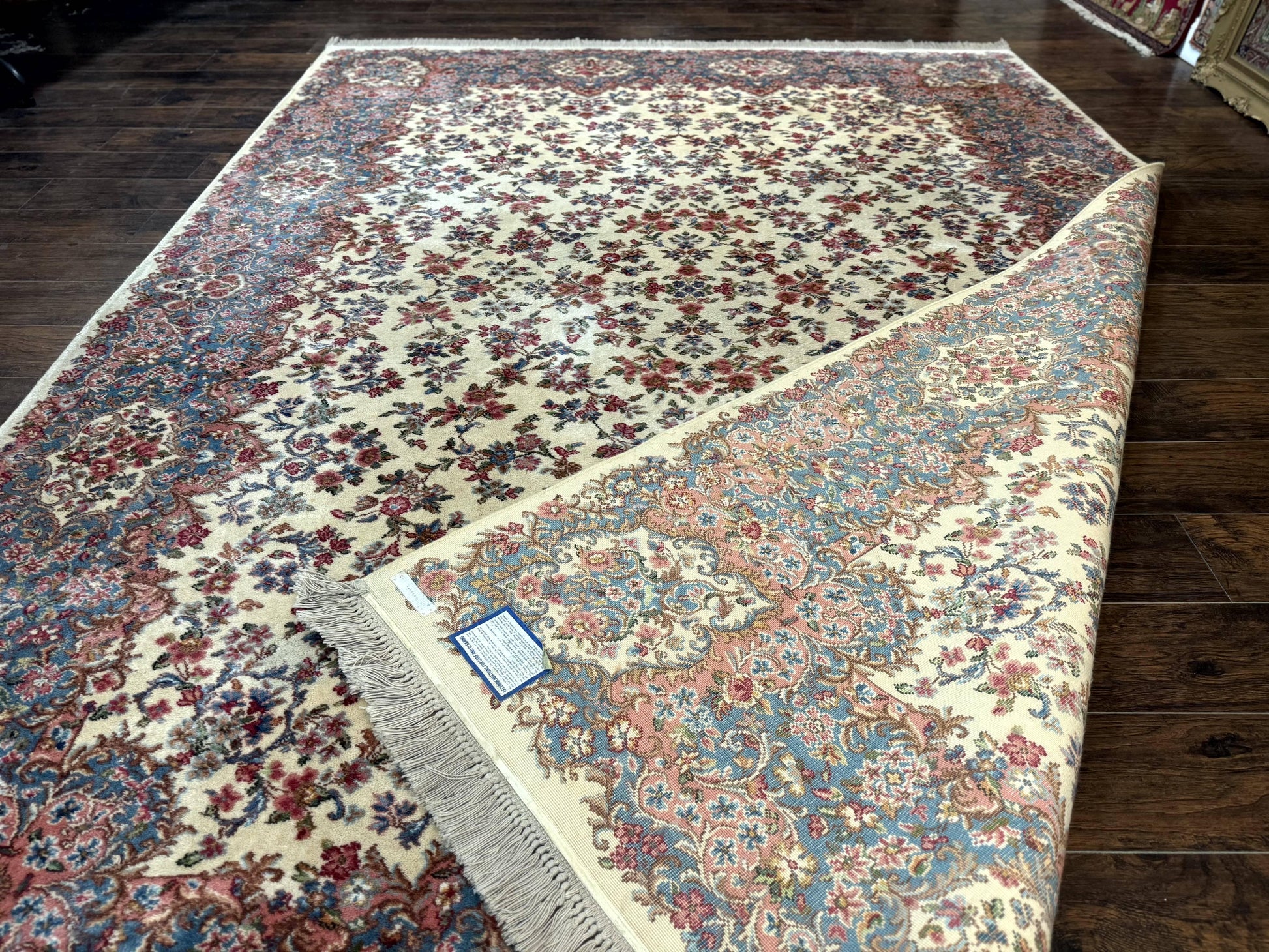 Karastan Rug 8.8 x 12 Ivory Kirman #788, Original 700 Series, Wool Karastan Carpet, Karastan Area Rug, Vintage Karastan, Living Room Rug - Nuvé