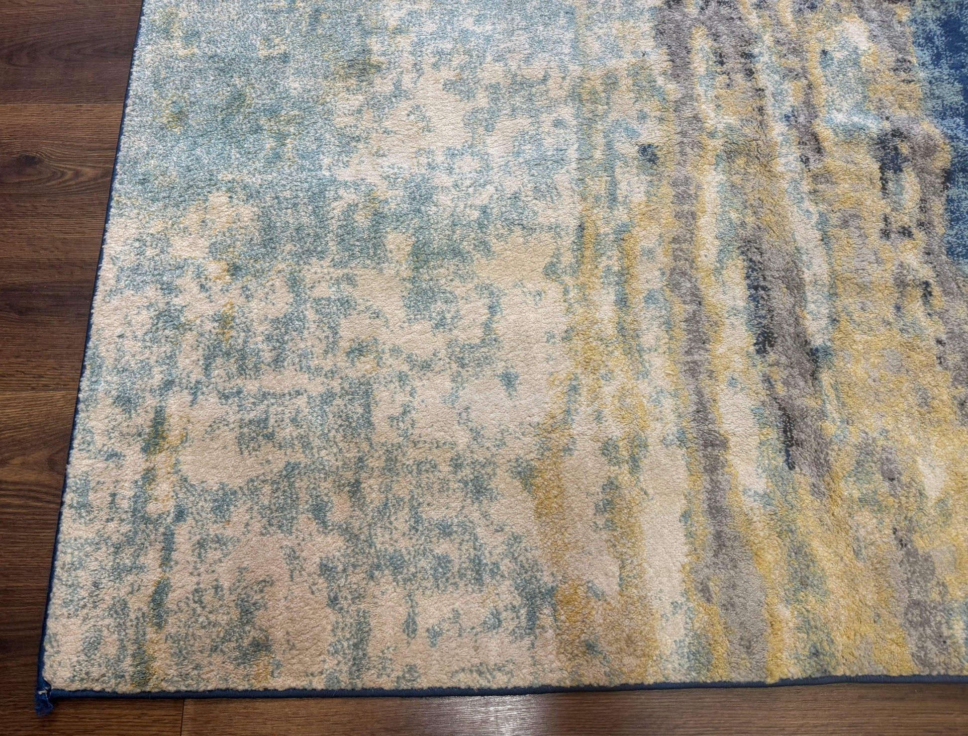 Modern Abstract Blue Area Rug 8x11 ft - Nuvé