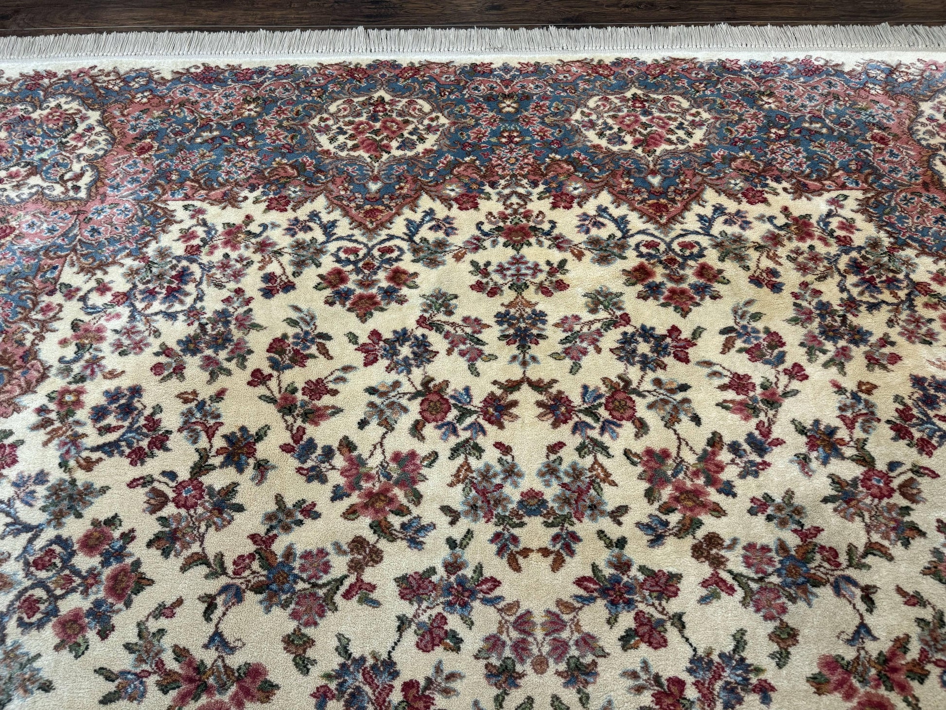 Karastan Rug 8.8 x 12 Ivory Kirman #788, Original 700 Series, Wool Karastan Carpet, Karastan Area Rug, Vintage Karastan, Living Room Rug - Nuvé