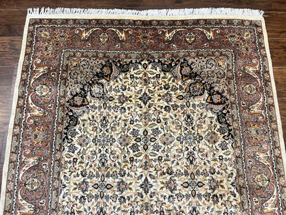 Pak Persian Rug 5x8, Handmade Wool Oriental Carpet, Vintage Rug, Floral Allover, Very Fine 320 KPSI - Nuvé