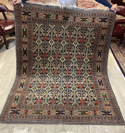 Afghani Area Rug I Ala Bakhmal 5x7 Ft - Nuvé
