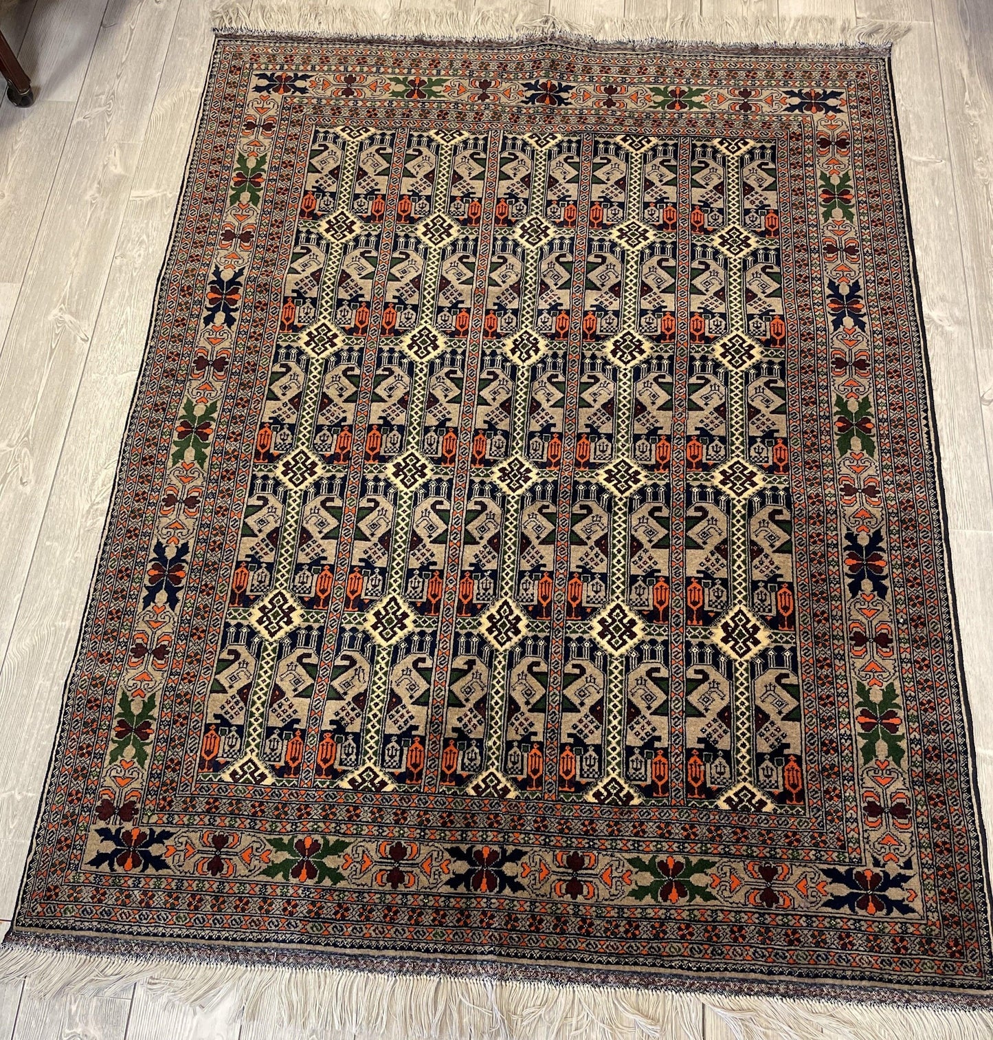 Afghani Area Rug I Ala Bakhmal 5x7 Ft - Nuvé