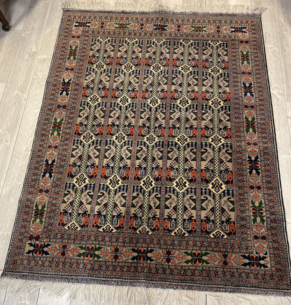 Afghani Area Rug I Ala Bakhmal 5x7 Ft - Nuvé