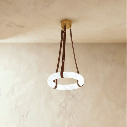 Aktis Alabaster Pendant Light by Residence Supply featuring a smooth alabaster glass shade and modern pendant design.