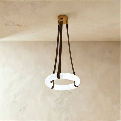Aktis Alabaster Pendant Light by Residence Supply featuring a smooth alabaster shade and modern hanging design.
