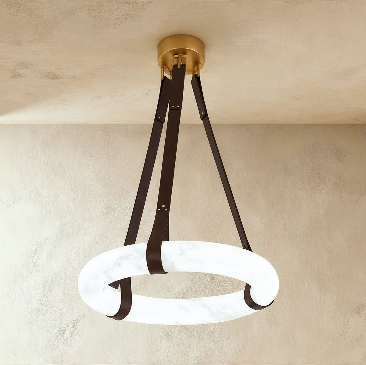 Aktis Alabaster Pendant Light from Residence Supply featuring a sleek alabaster shade and modern design for ambient lighting.