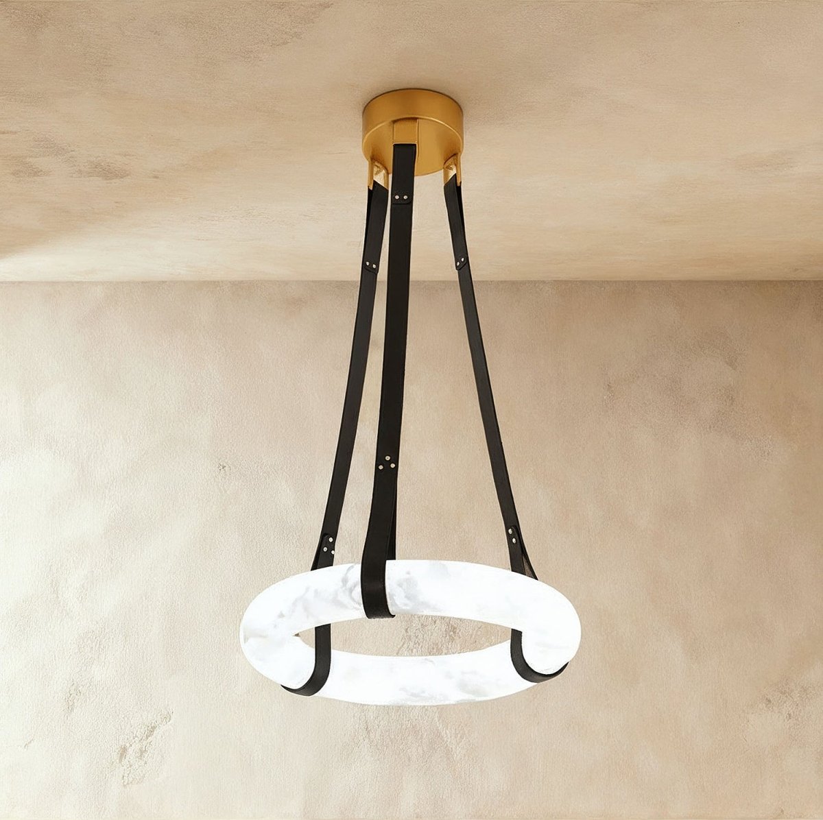 Aktis Alabaster Pendant Light by Residence Supply featuring a smooth alabaster shade and modern pendant design.