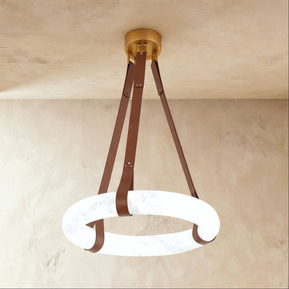Aktis Alabaster Pendant Light by Residence Supply featuring a smooth alabaster glass shade and modern pendant design.